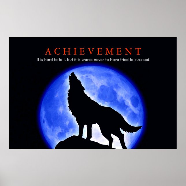 Unik Varg med motiv Poster utskrift (Framsidan)