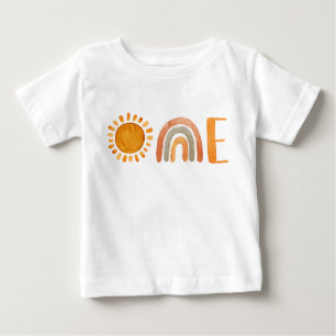 Unik vattenfärgsboho 1:a födelsedag t shirt