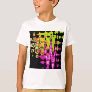 Unik vattenfärgsgrafik: Lila, svart och kalk T-shirt