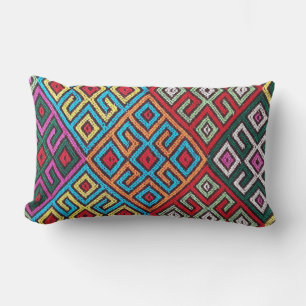 Unik Vintage, färgad Timor Ethnic Tenun Ikat Lumbarkudde