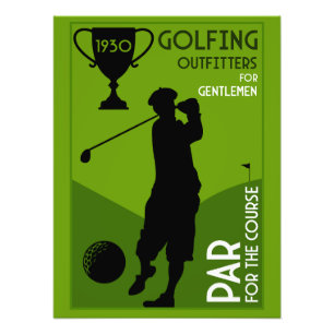 Unik Vintage Golf Gift Fototryck
