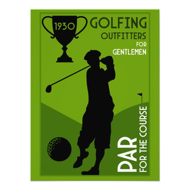 Unik Vintage Golf Gift Fototryck (Framsidan)