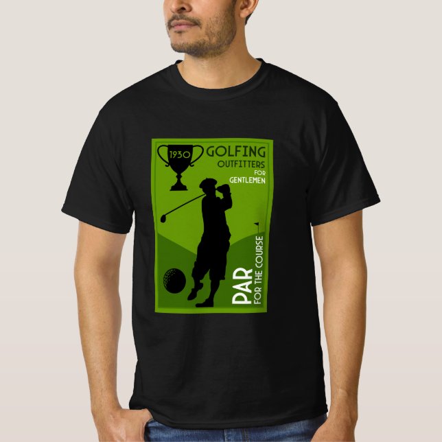 Unik Vintage Golf Gift T Shirt (Framsida)