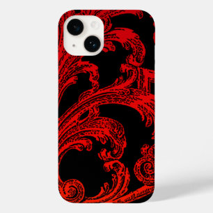Unik Vintage Swirl Ombre Red Design iphone case