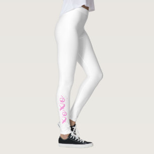 Unik vit Coola för xoxotext Rosa Leggings