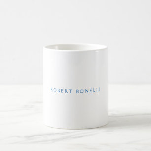 Unik, vit, minimalistisk, modern kaffemugg