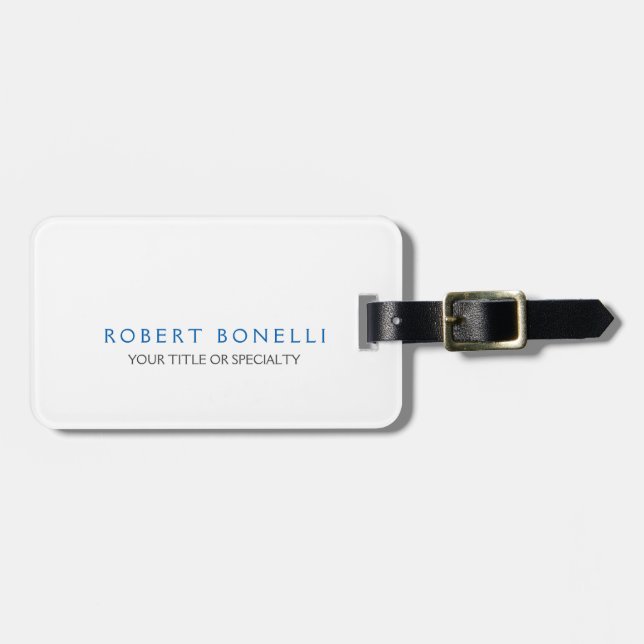 Unik, vit, röd blå bagagebricka (Horisontell Framsida)