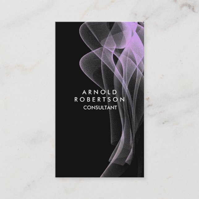 Unik Wave Mönster Abstrakt-Elegant Visitkort (Framsida)