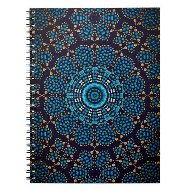 Unik Whimsical Dot Art-anteckningsbok Anteckningsbok (Framsidan)