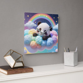 Unik WOLF ZODIAC GALAXY Design Stylish Gif Fyrkantig Klocka