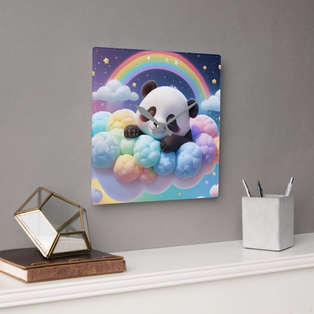 Unik WOLF ZODIAC GALAXY Design Stylish Gif Fyrkantig Klocka (Kontor)