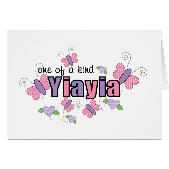 Unik YiaYia Hälsningskort (Framsidan Horizontal)