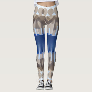 "Unik Zigzag Mönster från ständiga folkgrupper" Leggings