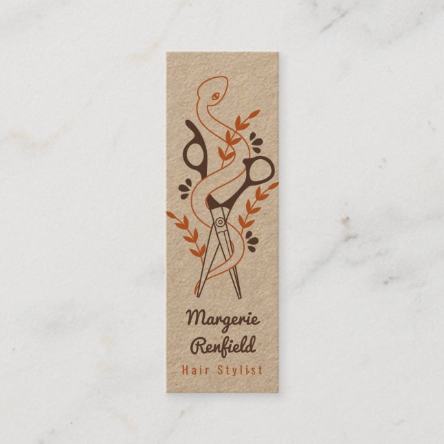 Unika Affärskort för Hair Stylist Mini Visitkort (Framsida)