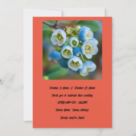 Unika blåbärsblommor Bröllop Inbjudningar
