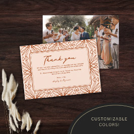 Unika bohemiska Bröllop tackkort Tack Kort