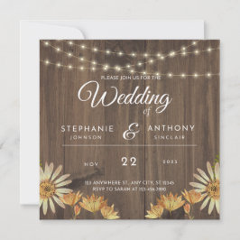 Unika bröllopsinbjudan Spara datum Inbjudningar