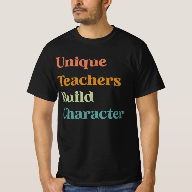 Unika byggt lärartecken t shirt (Framsida)