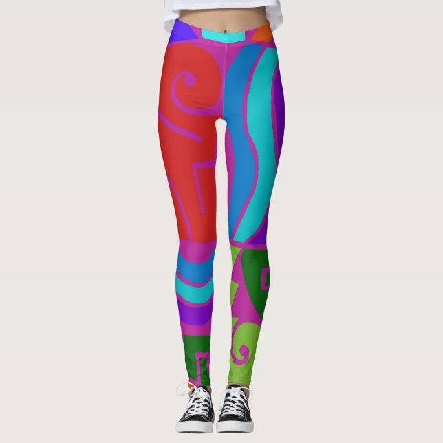 Unika designermallor leggings (Framsida)