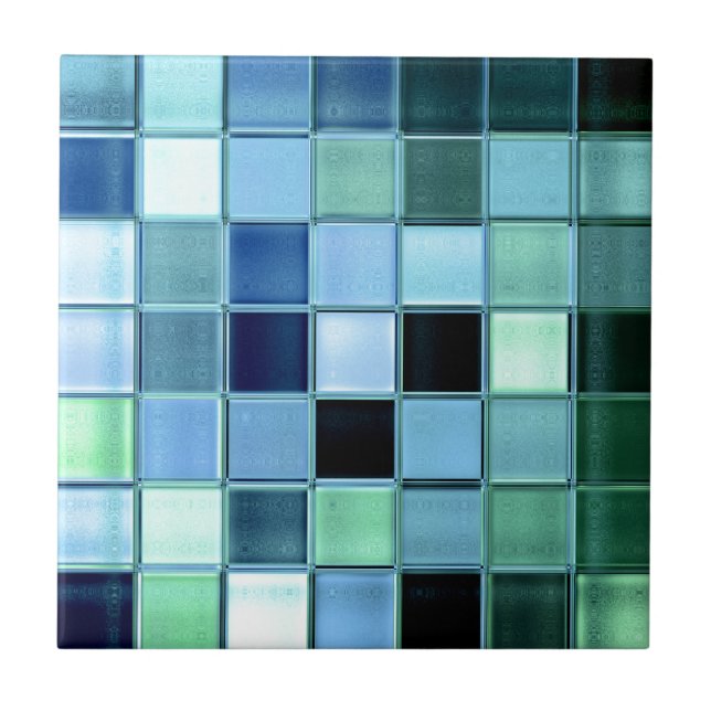 Unika färgrika keramiska belägger med tegel kakelplatta (Framsidan)