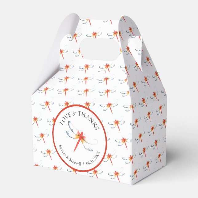 Unika favoritrutor för bröllop, vattentorfärg, Dra Presentaskar (Framsidan Sidan)