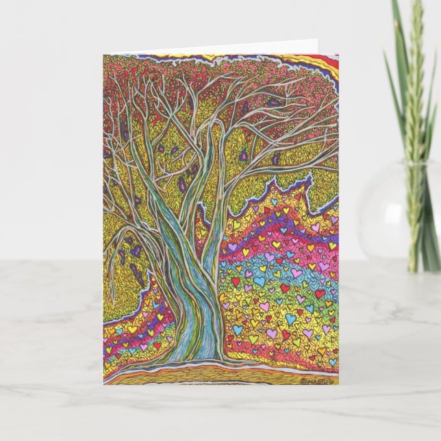 unika födelsedagar tack vänskap kärlek konst kort (Framsida)