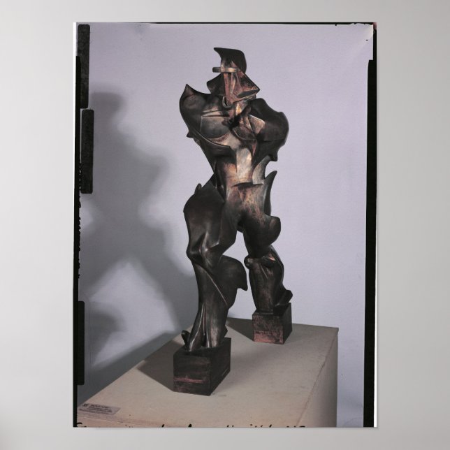 Unika former av kontinuitet i rymden, 1913 poster (Framsidan)