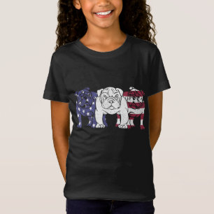 Unika gåvor från engelska Bulldog Hund American Fl T Shirt