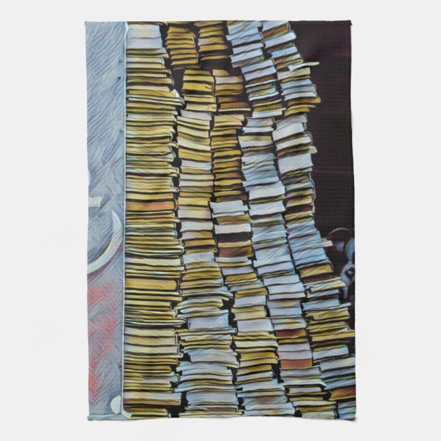 Unika gåvor till bok älskare kökshandduk (Vertikal)