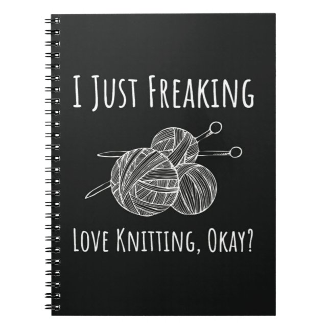 Unika gåvor till Knitters som klär sig för henne Anteckningsbok (Framsidan)