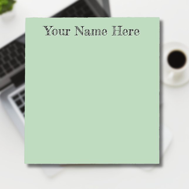 Unika Gröntar för gult-Personlig Lärargåvor Anteckningsblock (Skapare uppladdad)