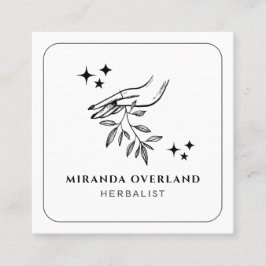 Unika herbalistiska Naturopath botaniska Löv Fyrkantigt Visitkort