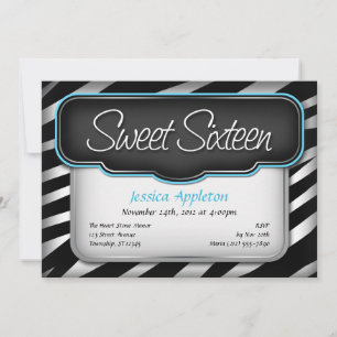 Unika inbjudningar till "Sweet sixteen" i Zebra tr