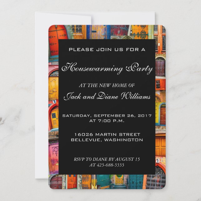 Unika inbjudningsdörrar till uppvärmningspartiet inbjudningar (Framsida)