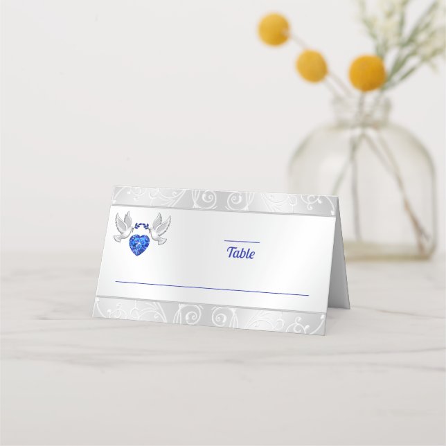 Unika kontokort för Bröllop, Kärlek och hjärta Placeringskort (Framsida)