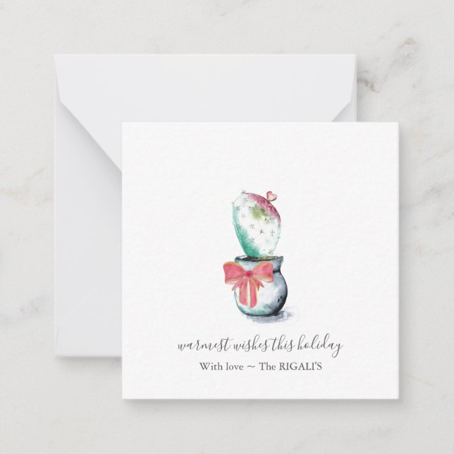 Unika miniJuletiketter med kuvert Anteckningskort (Framsida)