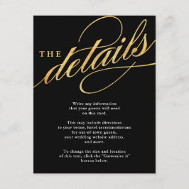 Unika moderna svarta och gyllene infogningskort me tilläggskort