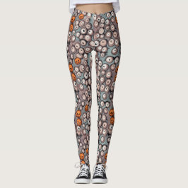 Unika monster Eyebollar Mönster Doodles Leggings