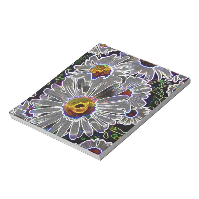 Unika Neon-Daisy Anteckningsblock (Roterad)