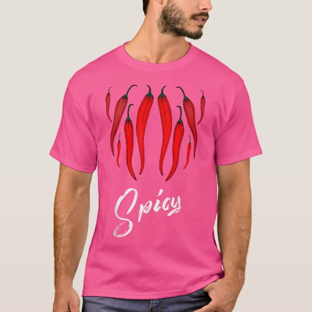 Unika och coola chilipepparälskare t shirt (Framsida)