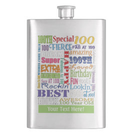 Unika och Speciella 100:e Födelsedagsfestens gåvor Fickplunta