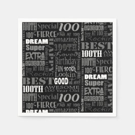 Unika och Speciella 100:e Födelsedagsfestens gåvor Pappersservett