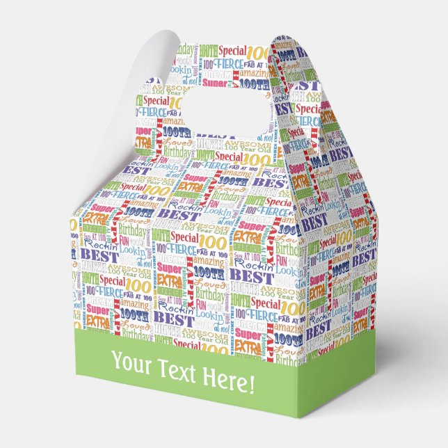 Unika och Speciella 100:e Födelsedagsfestens gåvor Presentaskar (Framsidan Sidan)