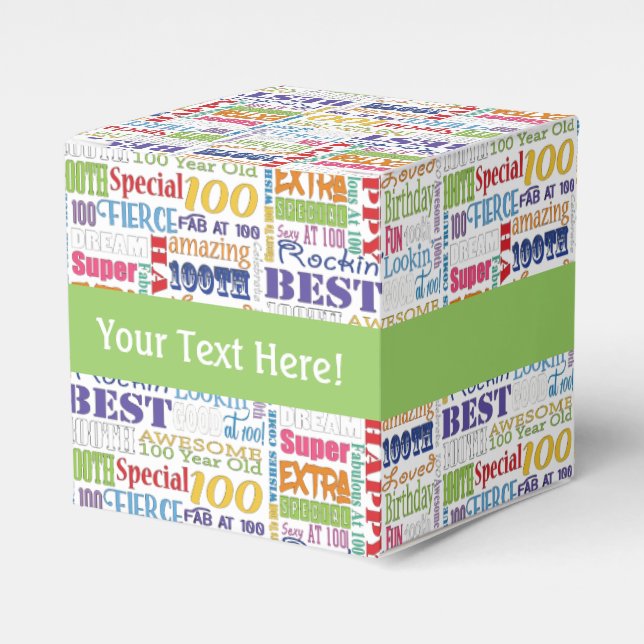 Unika och Speciella 100:e Födelsedagsfestens gåvor Presentaskar (Framsidan Sidan)