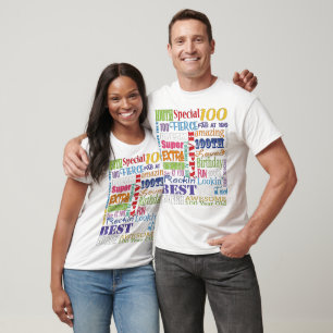 Unika och Speciella 100:e Födelsedagsfestens gåvor T Shirt