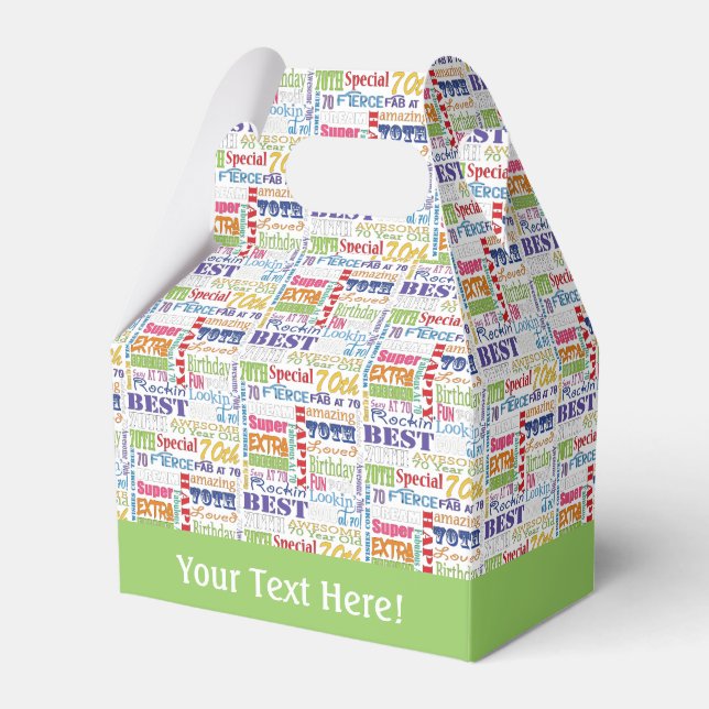 Unika och Speciella 70:e Födelsedagsfestens gåvor Presentaskar (Framsidan Sidan)