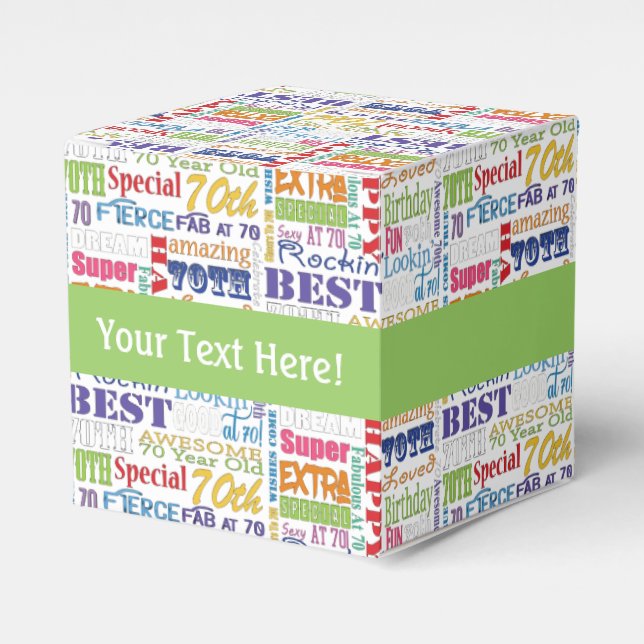 Unika och Speciella 70:e Födelsedagsfestens gåvor Presentaskar (Framsidan Sidan)