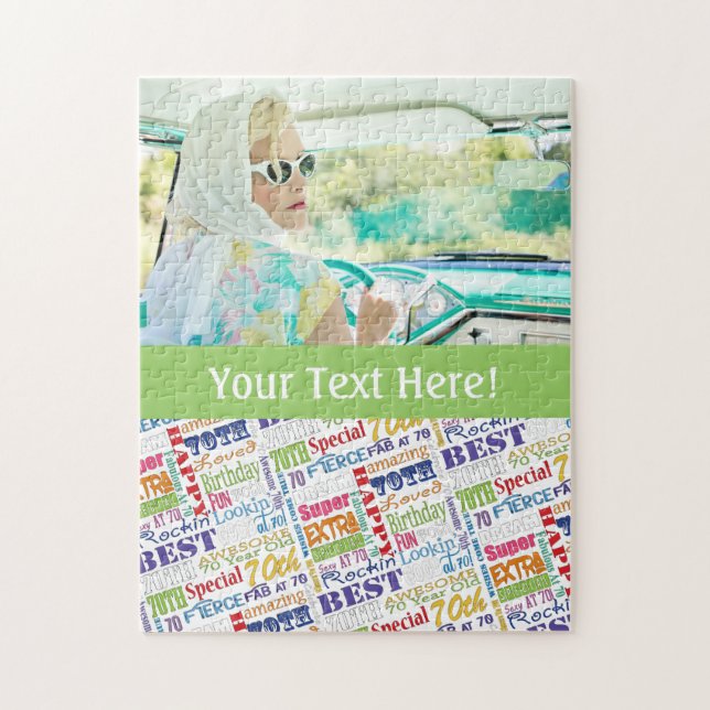 Unika och Speciella 70:e Födelsedagsfestens gåvor Pussel (Vertikal)