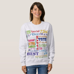 Unika och speciella 75:efödelsedagsfestgåvor t-shirt
