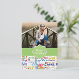Unika och Speciella 80:e Födelsedagsfestens gåvor Inbjudan Vykort